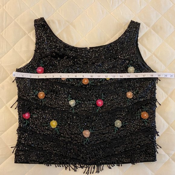 Vintage 1960s Sequin and Beaded Top - Picture 7 of 9